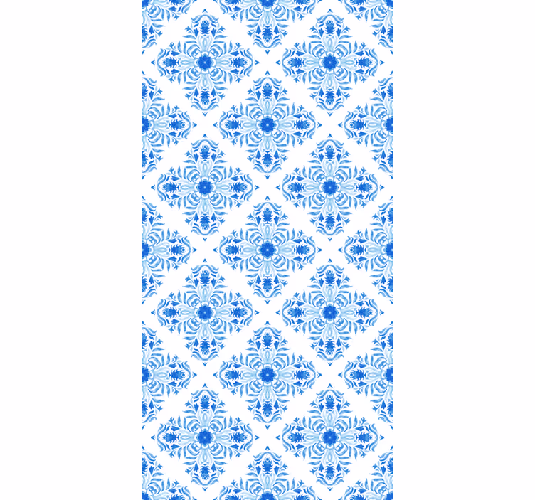 Papier peint carrelage effet carrelage bleu fontaine - TenStickers