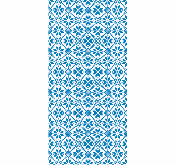 Papier peint carrelage motif carreaux bleus - TenStickers