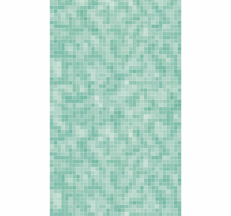 Papier peint carrelage motif mosaïque menthe - TenStickers
