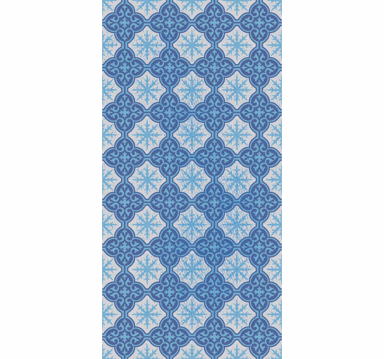 Papier peint carrelage emblème flocon de neige - TenStickers