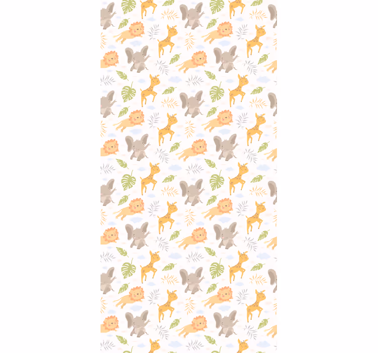 Papier peint chambre enfant safari minimaliste nordique - TenStickers