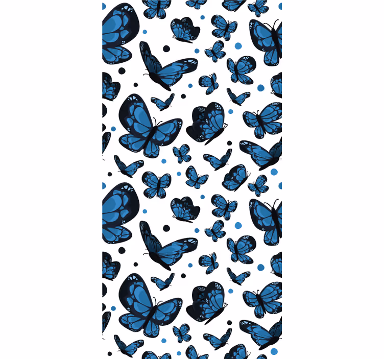 Papier peint chambre enfant papillon bleu - TenStickers