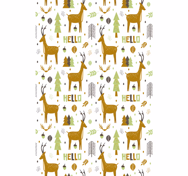 Papier peint chambre enfant forêt nordique accueillante - TenStickers