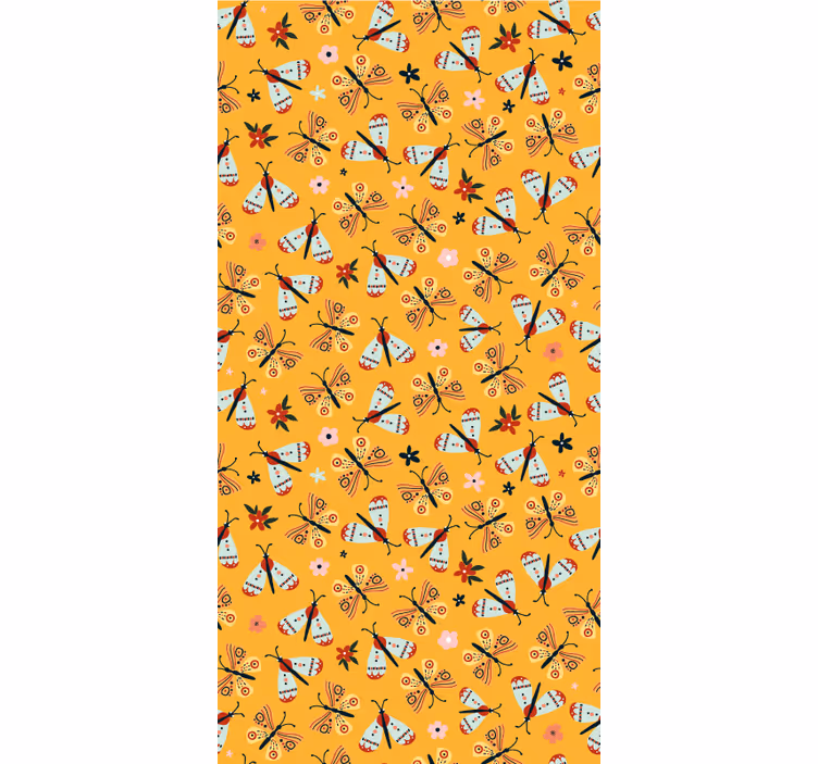 Papier peint chambre enfant design traditionnel jaune - TenStickers