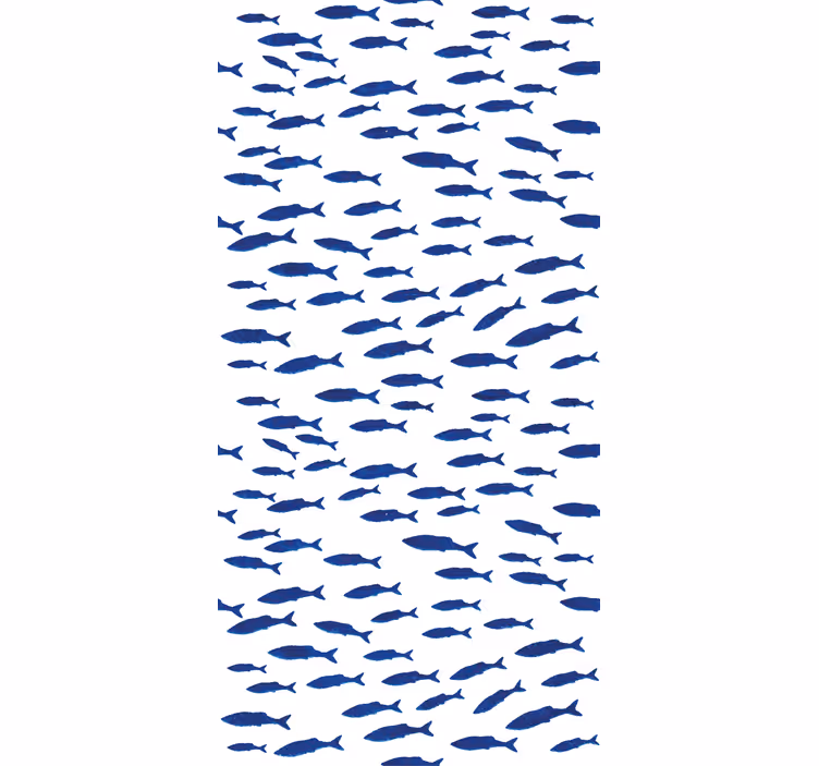 Papier peint chambre enfant motif poissons en essaim - TenStickers