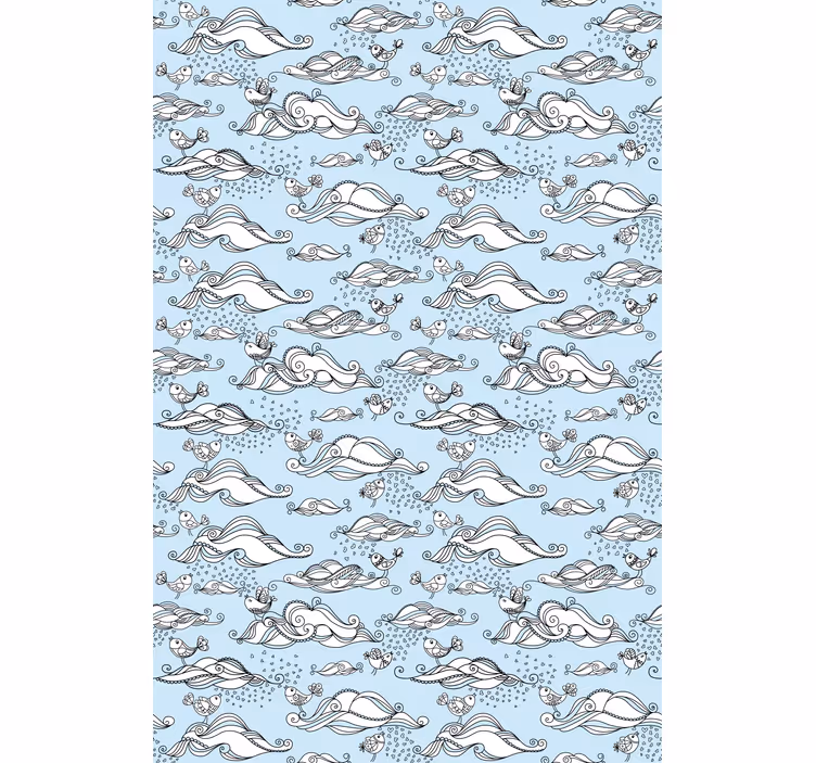 Papier peint chambre enfant panorama de la faune maritime - TenStickers