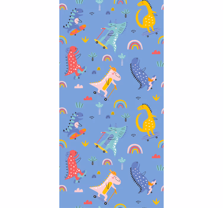 Papier peint chambre enfant scène de skate - TenStickers