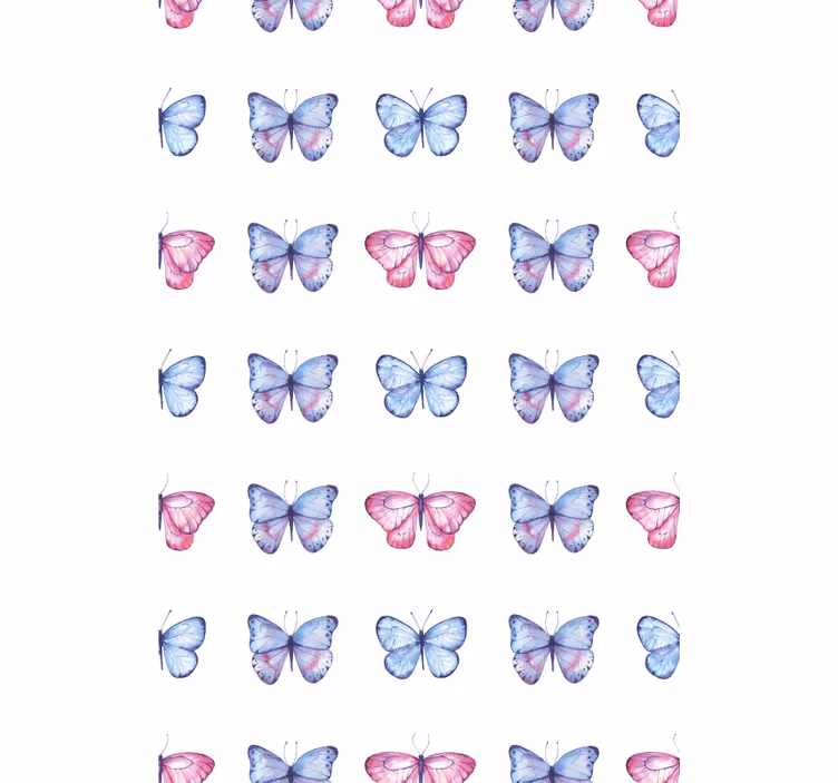 Papier peint chambre enfant ailes bleues et roses - TenStickers