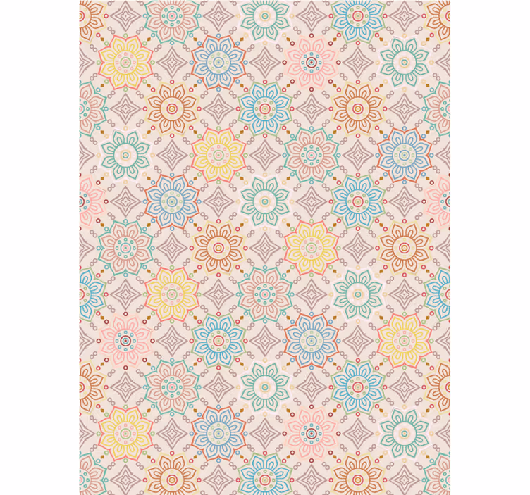Papier peint couloir original "chic de grand-mère" - TenStickers