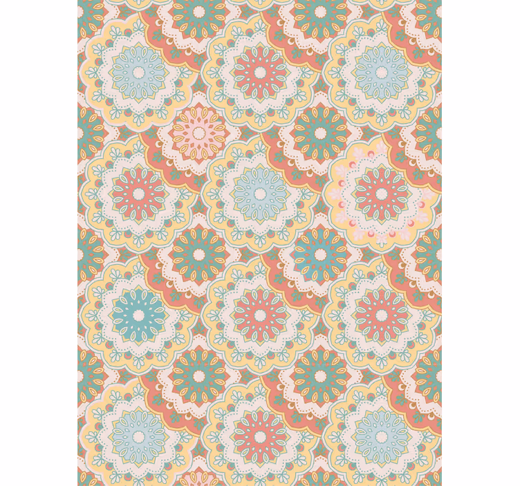 Papier peint couloir tissu "chic de grand-mère" - TenStickers