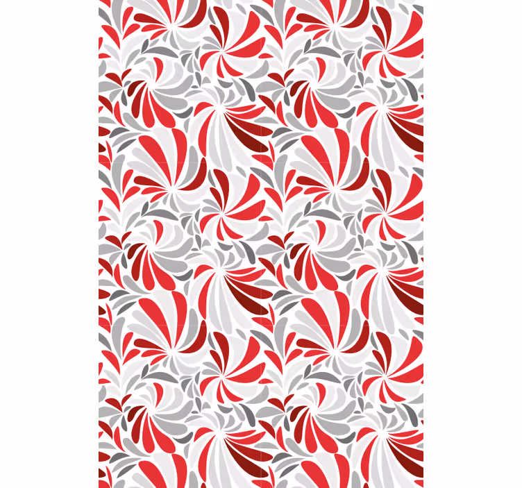 Papier peint couloir motif tourbillon floral - TenStickers