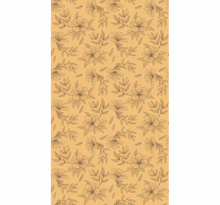 Papier peint couloir motifs stylisés beiges - TenStickers