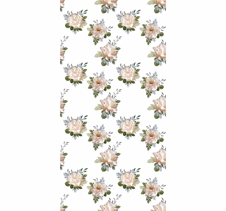 Papier peint couloir arrangement délicat blanc - TenStickers