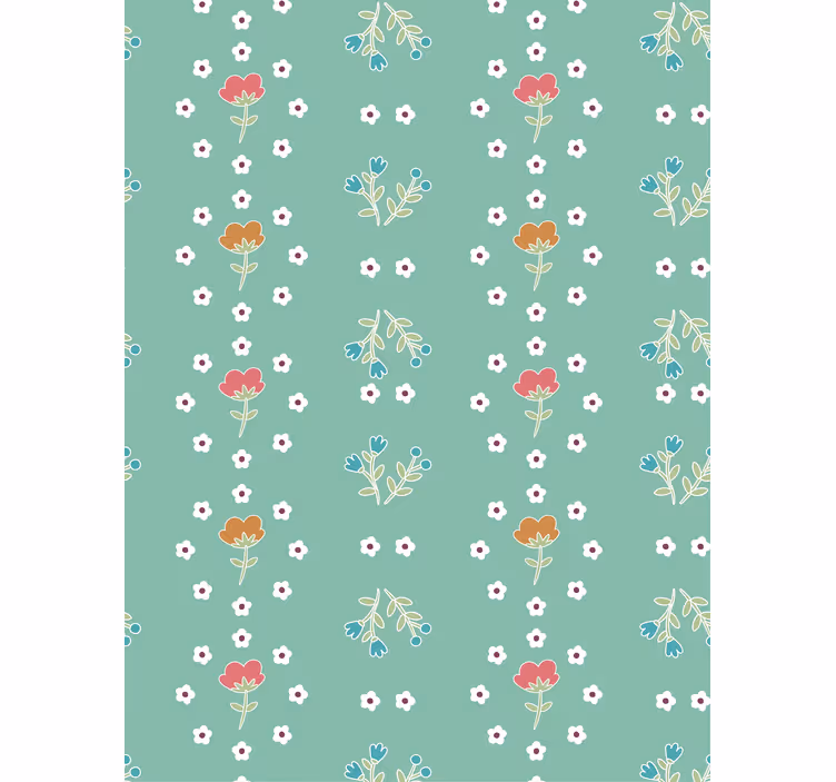 Papier peint couloir composition turquoise - TenStickers