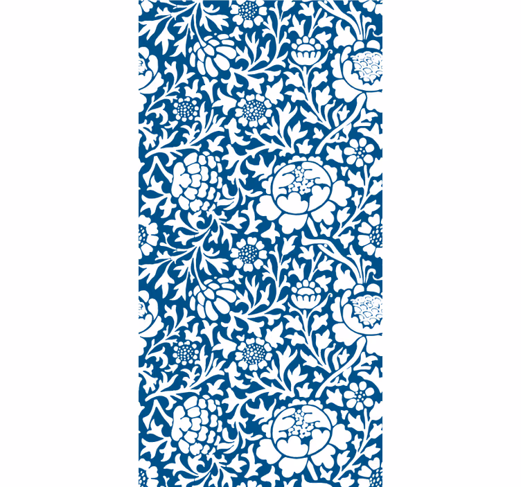 Papier peint couloir motif vintage bleu - TenStickers