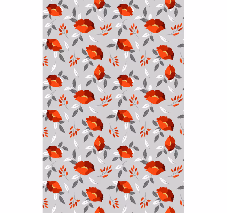Papier peint couloir motif rouge et gris - TenStickers