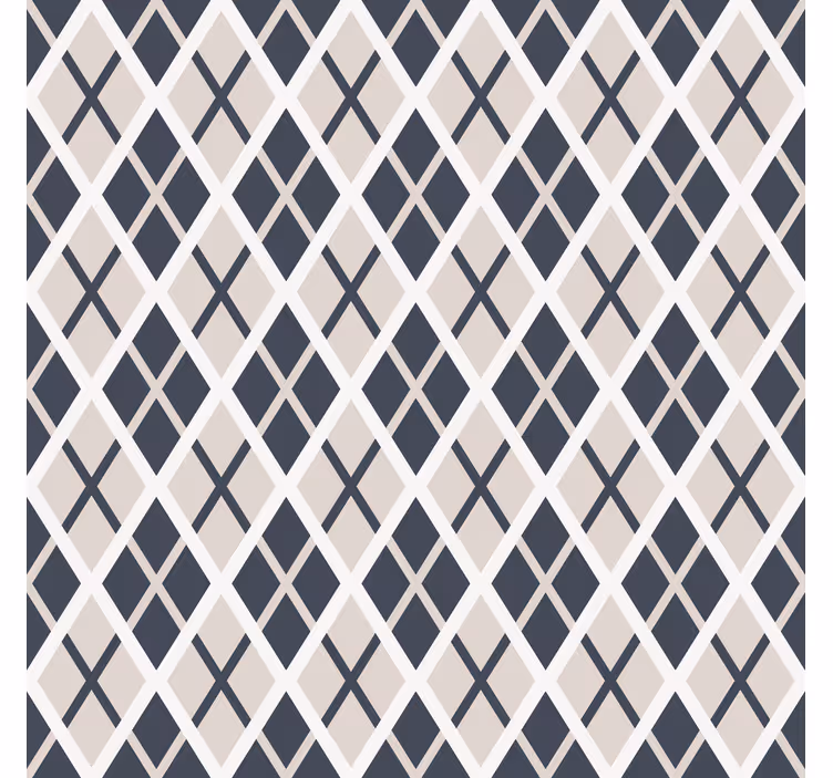 Papier peint scandinave motif losanges - TenStickers