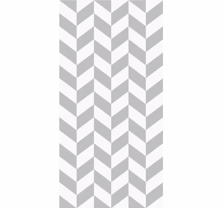 Papier peint scandinave motif chevrons gris et blanc - TenStickers
