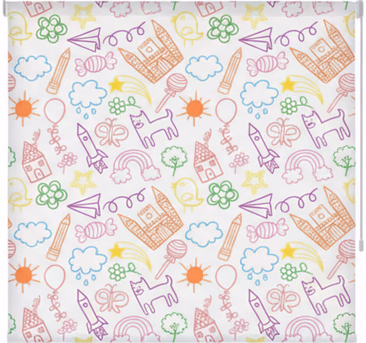 Papier peint scandinave motif doodle ludique - TenStickers