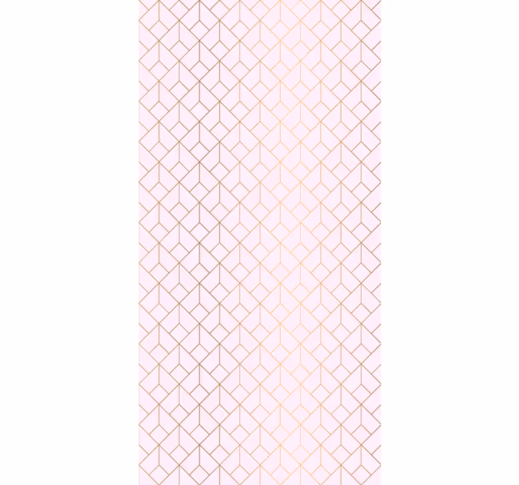 Papier peint classique rose avec motifs dorés réguliers - TenStickers