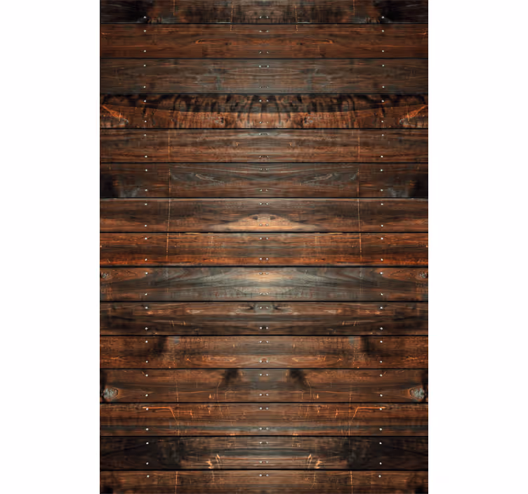 Papier peint rustique marron foncé en bois - TenStickers