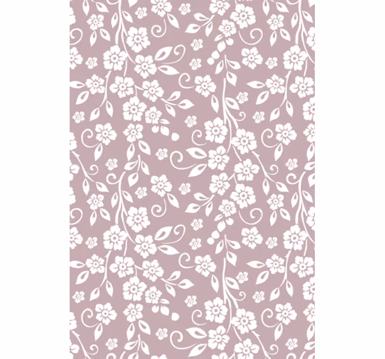 Papier peint salon motif fleurs élégantes - TenStickers
