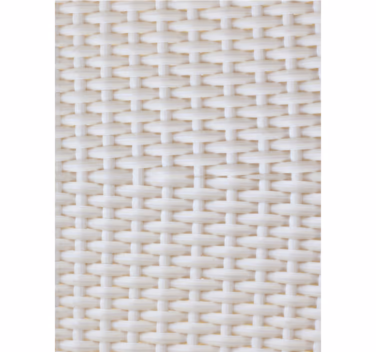 Papier peint salon effet rotin blanc - TenStickers