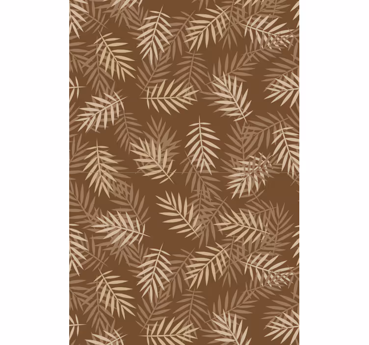 Papier peint salon motif feuilles naturelles - TenStickers