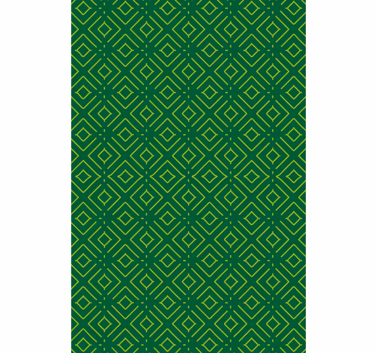 Papier peint salon motif géométrique vert - TenStickers