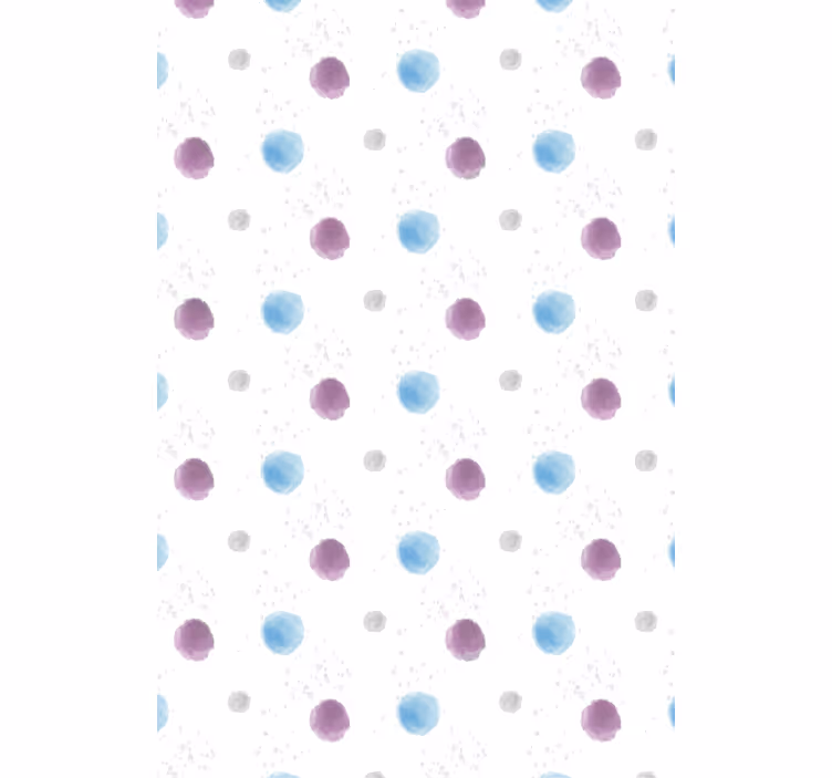 Papier peint salon cercles à pois vibrants - TenStickers