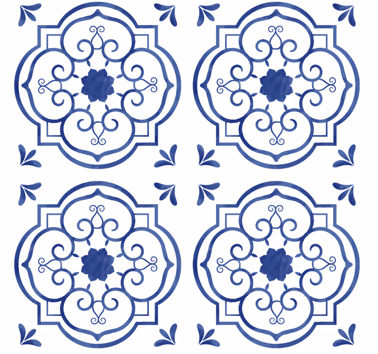 Papier peint carrelage carreau classique - TenStickers