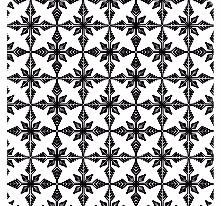 Papier peint carrelage carreaux noirs et blancs anciens - TenStickers