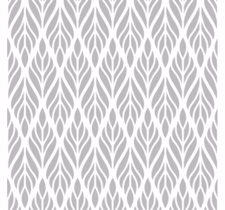 Papier peint vintage motif floral ethnique gris - TenStickers