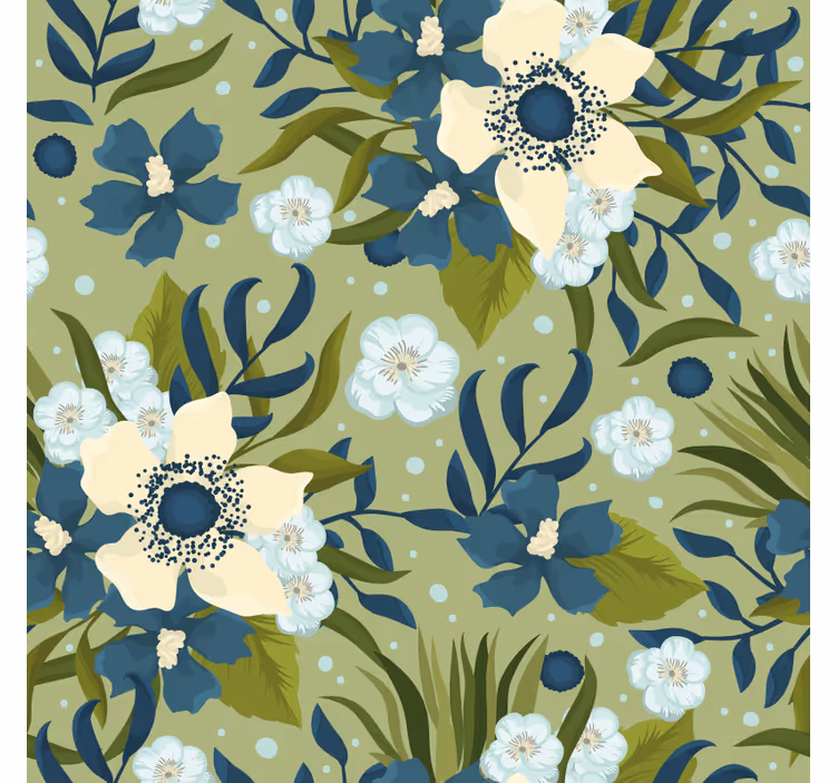 Papier peint floral motif de fleurs colorées d'été - TenStickers