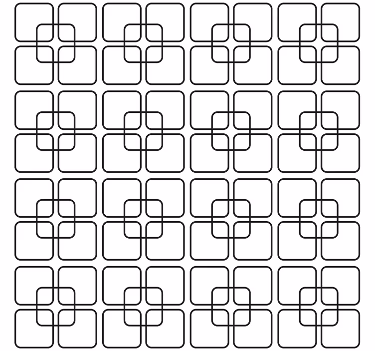 Papier peint formes géométriques motif carrés noirs - TenStickers
