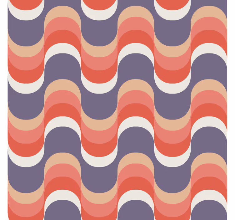 Papier peint formes géométriques motif ondulé - TenStickers