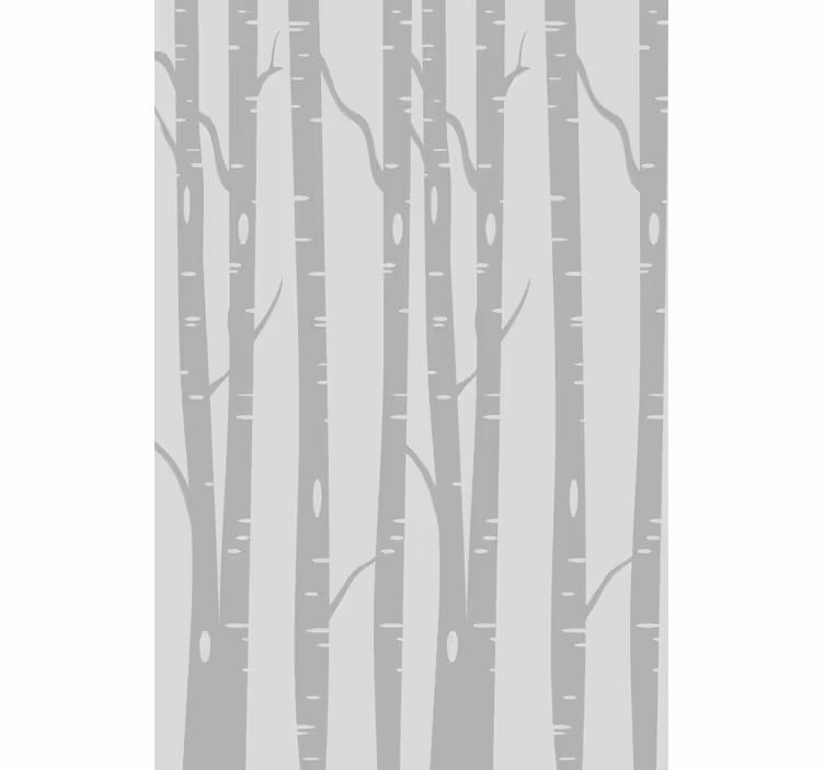 Papier peint arbres forêt de bouleaux scandinave - TenStickers