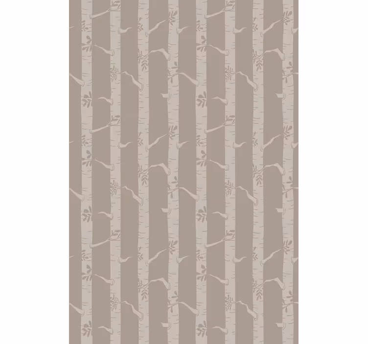 Papier peint arbres motif scandinave fins - TenStickers