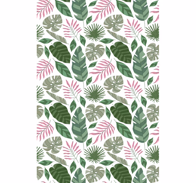 Papier peint salon thème végétation tropicale - TenStickers