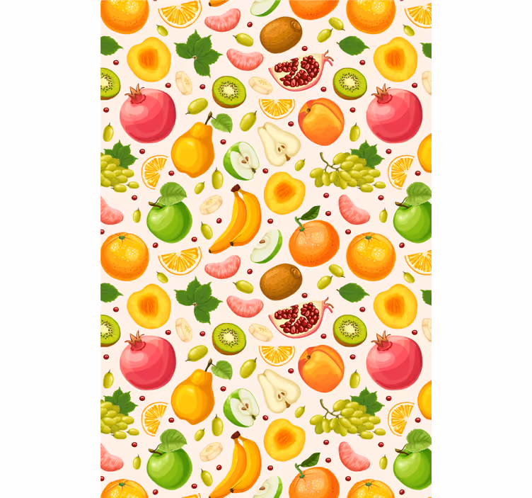 Papier peint cuisine assortiment de fruits colorés - TenStickers