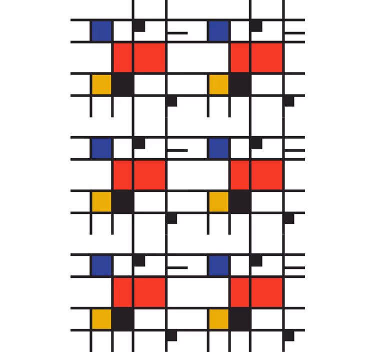 Papier peint moderne art géométrique mondrian - TenStickers