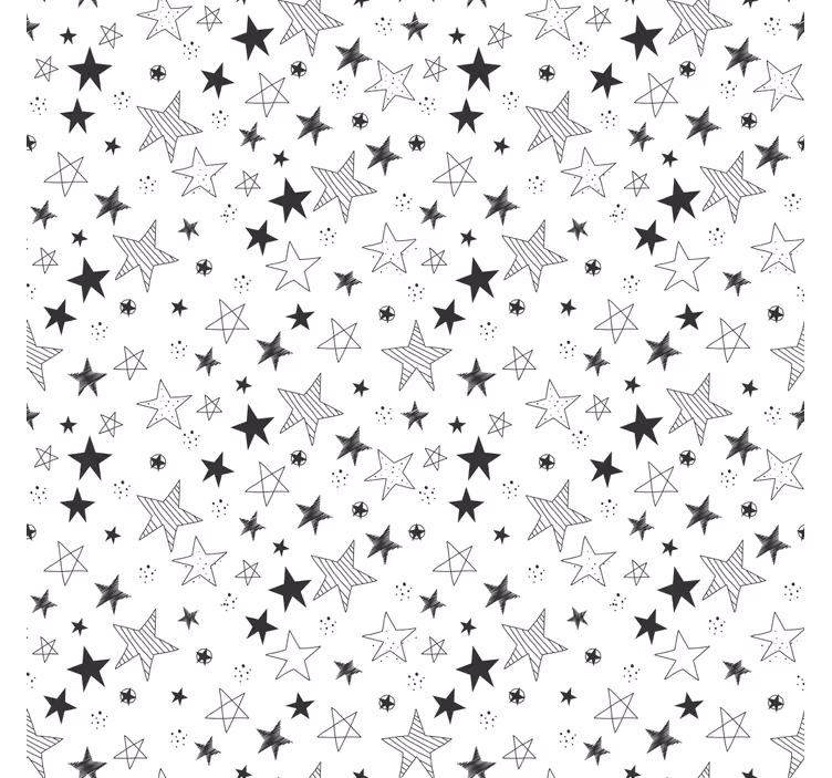 Papier peint moderne pois et étoiles - TenStickers