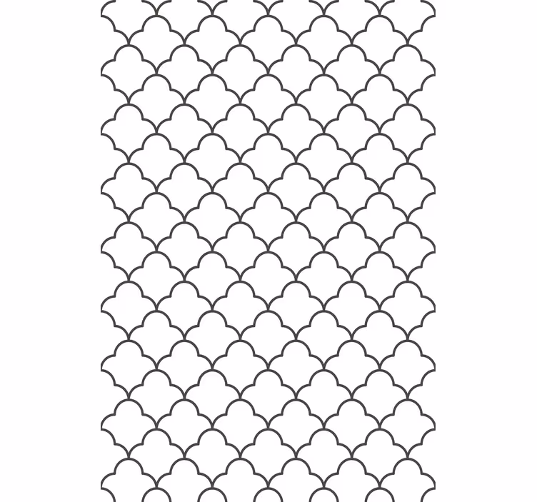 Papier peint moderne motif courbé stylisé - TenStickers