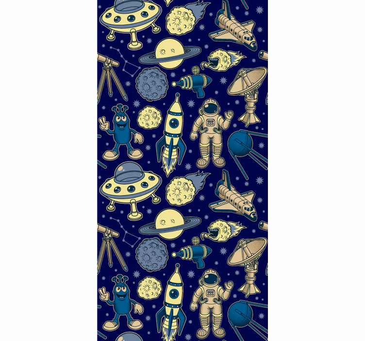 Papier peint chambre enfant personnages de l'espace - TenStickers