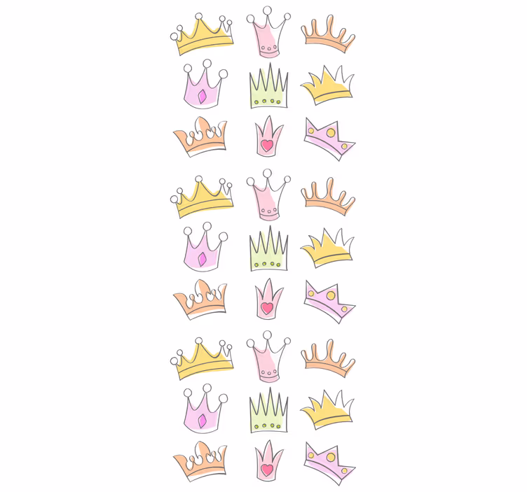 Papier peint chambre enfant motif couronne - TenStickers