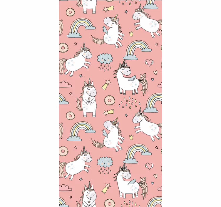 Papier peint chambre enfant délice de licorne magique - TenStickers