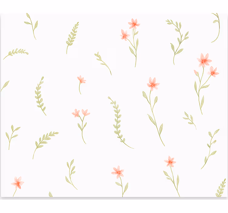 Papier peint chambre enfant fleurs des prés pastel - TenStickers