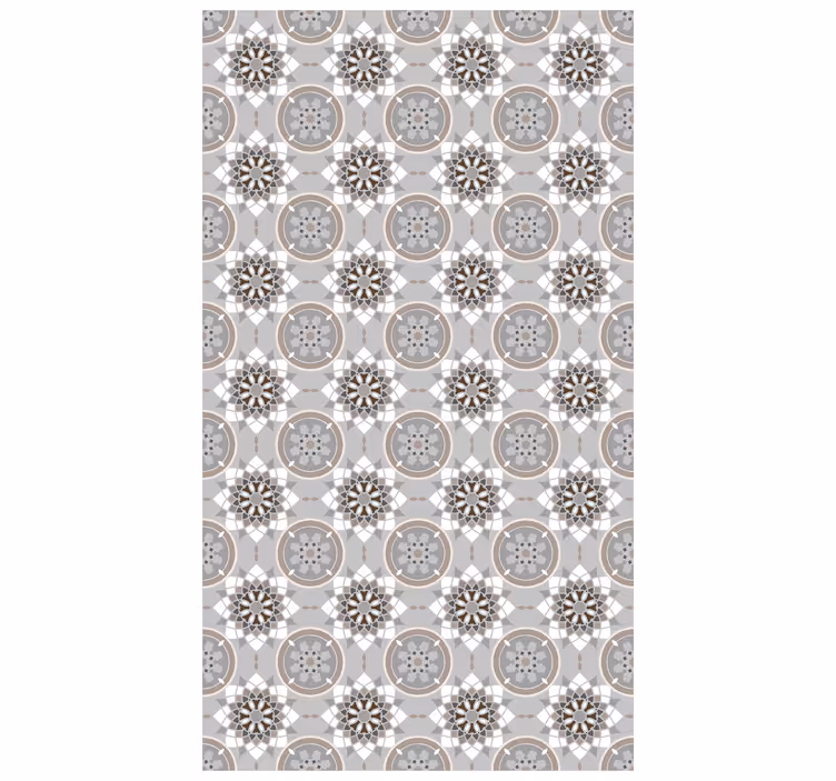 Papier peint cuisine carreaux fleuris au sol - TenStickers