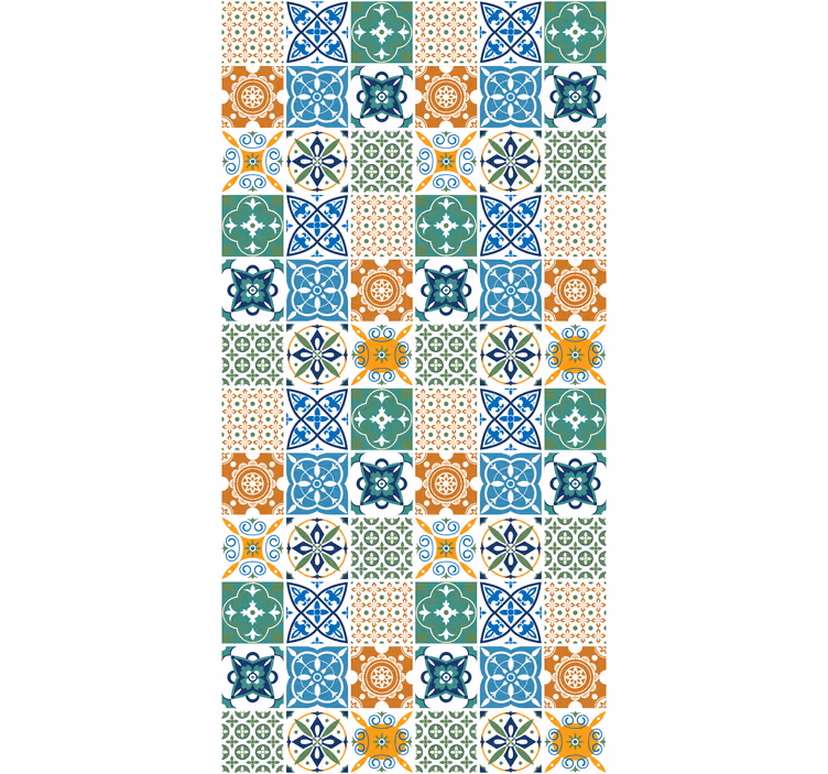 Papier peint cuisine carrelage en porcelaine mixte - TenStickers