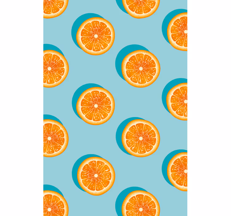 Papier peint cuisine motif tranche d'agrumes - TenStickers